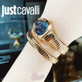Buy Shop Just Cavalli Glam Evo 4 Blue Dial Rose Gold Steel Strap Watch for Women - JC1L229M0055 USA Online
