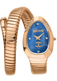 Buy Shop Just Cavalli Glam Evo 4 Blue Dial Rose Gold Steel Strap Watch for Women - JC1L229M0055 USA Online