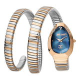 Buy Shop Just Cavalli Glam Evo 4 Blue Dial Two Tone Steel Strap Watch for Women - JC1L209M0085 USA Online