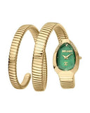 Buy Shop Just Cavalli Glam Evo 4 Green Dial Gold Steel Strap Watch for Women - JC1L209M0045 USA Online