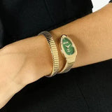 Buy Shop Just Cavalli Glam Evo 4 Green Dial Gold Steel Strap Watch for Women - JC1L229M0035 USA Online