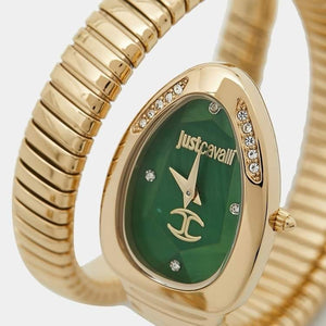 Buy Shop Just Cavalli Glam Evo 4 Green Dial Gold Steel Strap Watch for Women - JC1L229M0035 USA Online