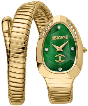 Buy Shop Just Cavalli Glam Evo 4 Green Dial Gold Steel Strap Watch for Women - JC1L229M0035 USA Online
