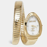 Buy Shop Just Cavalli Glam Evo 4 Mother of Pearl Dial Gold Steel Strap Watch for Women - JC1L229M0025 USA Online