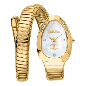 Buy Shop Just Cavalli Glam Evo 4 Mother of Pearl Dial Gold Steel Strap Watch for Women - JC1L229M0025 USA Online