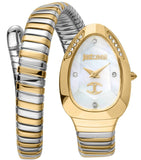 Buy Shop Just Cavalli Glam Evo 4 Mother of Pearl White Dial Two Tone Steel Strap Watch for Women - JC1L229M0065 USA Online