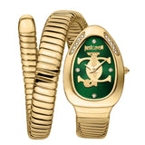 Buy Shop Just Cavalli Glam Evo 5 Green Dial Gold Steel Strap Watch for Women - JC1L227M0045 USA Online