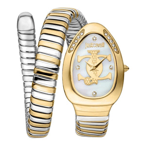 Buy Shop Just Cavalli Glam Evo 5 Mother of Pearl Dial Two Tone Steel Strap Watch for Women - JC1L227M0065 USA Online