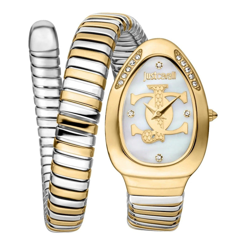 Buy Shop Just Cavalli Glam Evo 5 Mother of Pearl Dial Two Tone Steel Strap Watch for Women - JC1L227M0065 USA Online