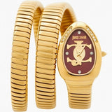 Buy Shop Just Cavalli Glam Evo 5 Red Dial Gold Steel Strap Watch for Women - JC1L228M0045 USA Online