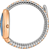 Buy Shop Just Cavalli Glam Evo 5 Serpente Blue Dial Two Tone Steel Strap Watch for Women - JC1L227M0085 USA Online
