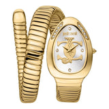 Buy Shop Just Cavalli Glam Evo 5 Silver Dial Gold Steel Strap Watch for Women - JC1L227M0035 USA Online