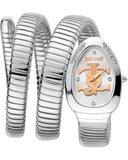 Buy Shop Just Cavalli Glam Evo 5 Silver Dial Silver Steel Strap Watch for Women - JC1L228M0015 USA Online
