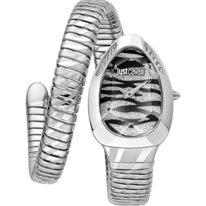 Buy Shop Just Cavalli Glam Evo 8 Black Dial Silver Steel Strap Watch for Women - JC1L225M0025 USA Online