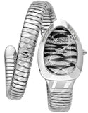 Buy Shop Just Cavalli Glam Evo 8 Black Dial Silver Steel Strap Watch for Women - JC1L225M0025 USA Online