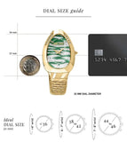 Buy Shop Just Cavalli Glam Evo 8 Green Dial Gold Steel Strap Watch for Women - JC1L225M0045 USA Online