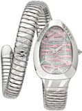 Buy Shop Just Cavalli Glam Evo 8 Pink Dial Silver Steel Strap Watch for Women - JC1L225M0015 USA Online