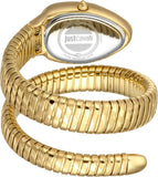 Buy Shop Just Cavalli Glam Evo 8 Silver Dial Gold Steel Strap Watch for Women - JC1L225M0035 USA Online