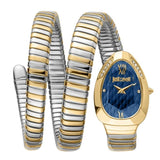 Buy Shop Just Cavalli Glam Evo 9 Blue Dial Two Tone Steel Strap Watch for Women - JC1L224M0075 USA Online