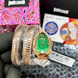 Buy Shop Just Cavalli Glam Evo 9 Green Dial Rose Gold Steel Strap Watch for Women - JC1L224M0055 USA Online