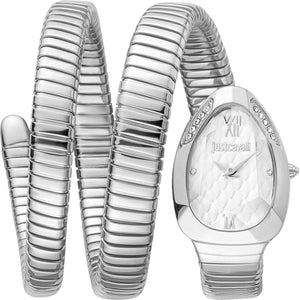 Buy Shop Just Cavalli Glam Evo 9 Silver Dial Silver Steel Strap Watch for Women - JC1L224M0015 USA Online