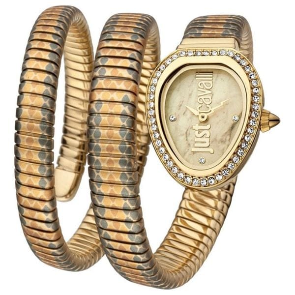 Buy Shop Just Cavalli Glam Snake Gold Dial Multicolor Steel Strap Watch for Women - JC1L163M0235 USA Online