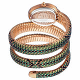 Buy Shop Just Cavalli Glam Snake Green Dial Multicolor Steel Strap Watch for Women - JC1L163M0265 USA Online
