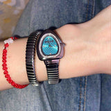 Buy Shop Just Cavalli Lady Snake Blue Dial Silver Steel Strap Watch for Women - JC1L249M0015 USA Online