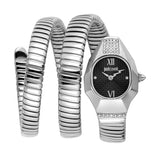 Buy Shop Just Cavalli Lunara Black Dial Silver Steel Strap Watch for Women - JC1L397M0025 USA Online