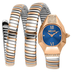 Buy Shop Just Cavalli Lunara Blue Dial Two Tone Steel Strap Watch for Women - JC1L397M0085 USA Online