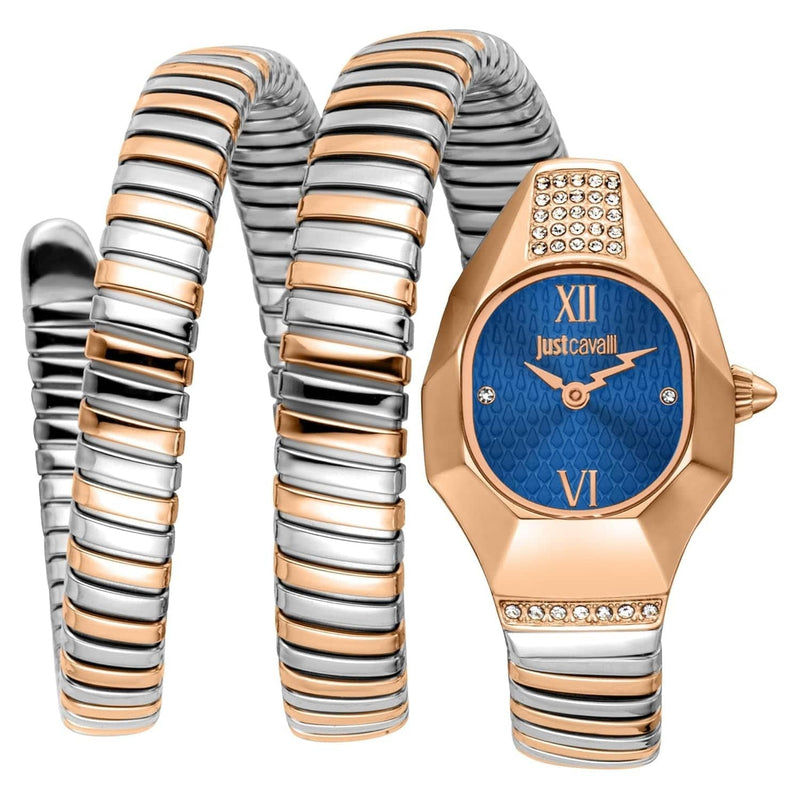 Buy Shop Just Cavalli Lunara Blue Dial Two Tone Steel Strap Watch for Women - JC1L397M0085 USA Online
