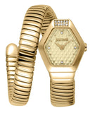 Buy Shop Just Cavalli Lunara Gold Dial Gold Steel Strap Watch for Women - JC1L397M0035 USA Online