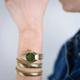 Buy Shop Just Cavalli Lunara Green Dial Gold Steel Strap Watch for Women - JC1L397M0045 USA Online