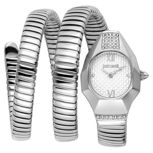 Buy Shop Just Cavalli Lunara Silver Dial Silver Steel Strap Watch for Women - JC1L397M0015 USA Online