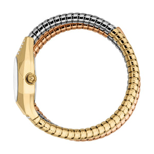 Buy Shop Just Cavalli Lunara Silver Dial Tri Tone Steel Strap Watch for Women - JC1L397M0095 USA Online