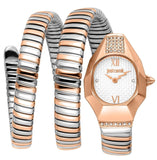 Buy Shop Just Cavalli Lunara Silver Dial Two Tone Steel Strap Watch for Women - JC1L397M0075 USA Online