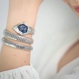 Buy Shop Just Cavalli Mesmerizing Blue Dial Silver Steel Strap Watch for Women - JC1L304M0015 USA Online