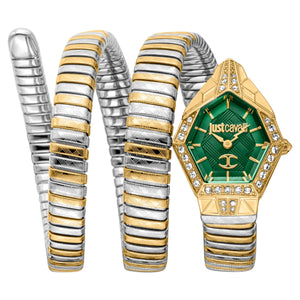 Buy Shop Just Cavalli Mesmerizing Green Dial Two Tone Steel Strap Watch for Women - JC1L304M0065 USA Online