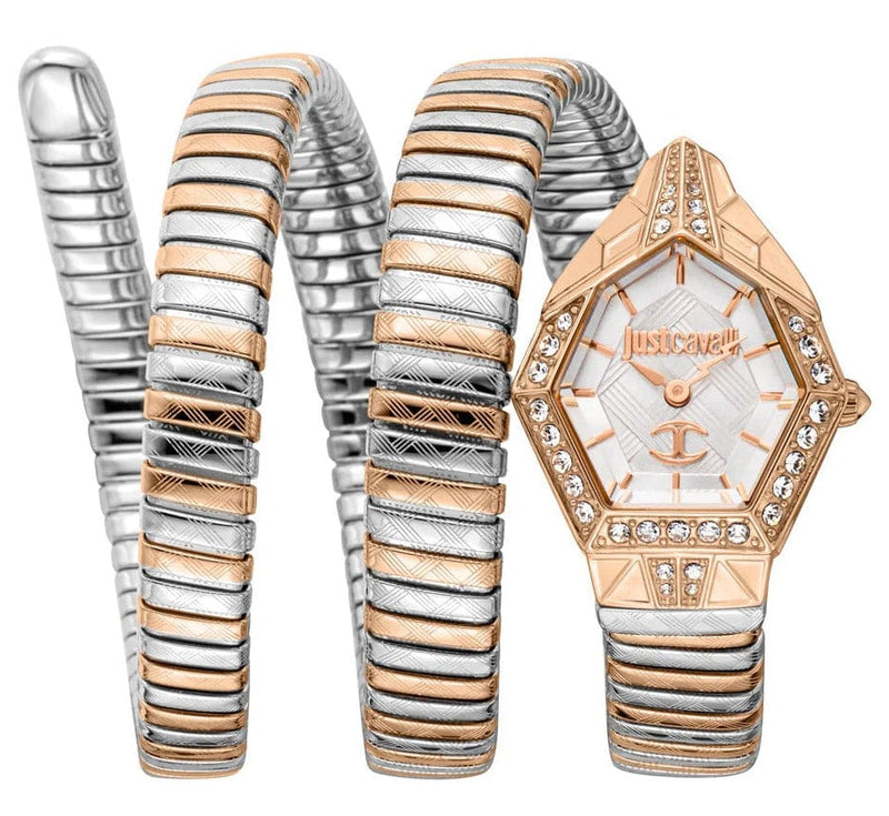 Buy Shop Just Cavalli Mesmerizing White Dial Two Tone Steel Strap Watch for Women - JC1L304M0075 USA Online