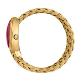 Buy Shop Just Cavalli Novara Red Dial Gold Steel Strap Watch for Women - JC1L264M0035 USA Online