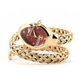 Buy Shop Just Cavalli Novara Red Dial Gold Steel Strap Watch for Women - JC1L264M0035 USA Online