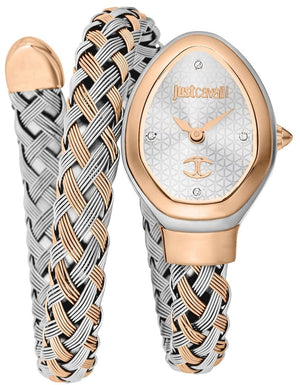 Buy Shop Just Cavalli Novara Silver Dial Two Tone Steel Strap Watch for Women - JC1L264M0075 USA Online