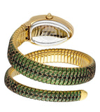 Buy Shop Just Cavalli Pelle Solo Snake Green Dial Three Tone Steel Strap Watch for Women - JC1L251M0035 USA Online