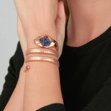 Buy Shop Just Cavalli Ravenna Blue Dial Rose Gold Steel Strap Watch for Women - JC1L271M0045 USA Online