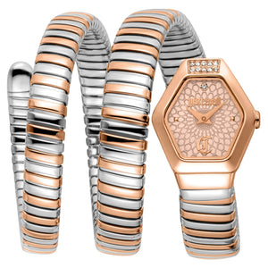 Buy Shop Just Cavalli Romina Rose Gold Dial Two Tone Steel Strap Watch for Women - JC1L395M0065 USA Online