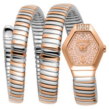 Buy Shop Just Cavalli Romina Rose Gold Dial Two Tone Steel Strap Watch for Women - JC1L395M0065 USA Online