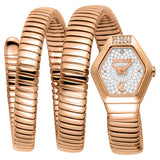 Buy Shop Just Cavalli Romina Silver Dial Rose Gold Steel Strap Watch for Women - JC1L395M0045 USA Online
