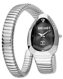 Buy Shop Just Cavalli Serpente Metallica Black Dial Silver Steel Strap Watch for Women - JC1L208M0025 USA Online