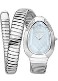Buy Shop Just Cavalli Serpente Metallica Blue Dial Silver Steel Strap Watch for Women - JC1L223M0015 USA Online