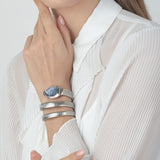 Buy Shop Just Cavalli Serpente Metallica Blue Dial Silver Steel Strap Watch for Women - JC1L224M0025 USA Online